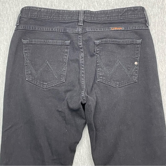 WRANGLER Q-Baby No Gap Waistband Bootcut Black Riding Jeans - Picture 11 of 12